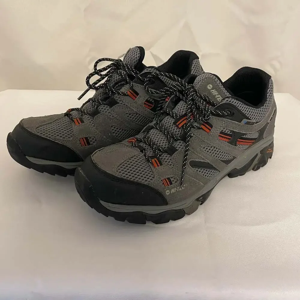 Hi-Tec Ozark Mid‎ Waterproof Hiking Boots Men's Size 9 Grey Orange DRI-TEC